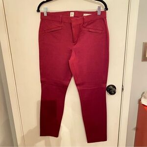 GAP Burgundy (not red) Office Style Trousers Skinny Ankle Size 8 R Brand New